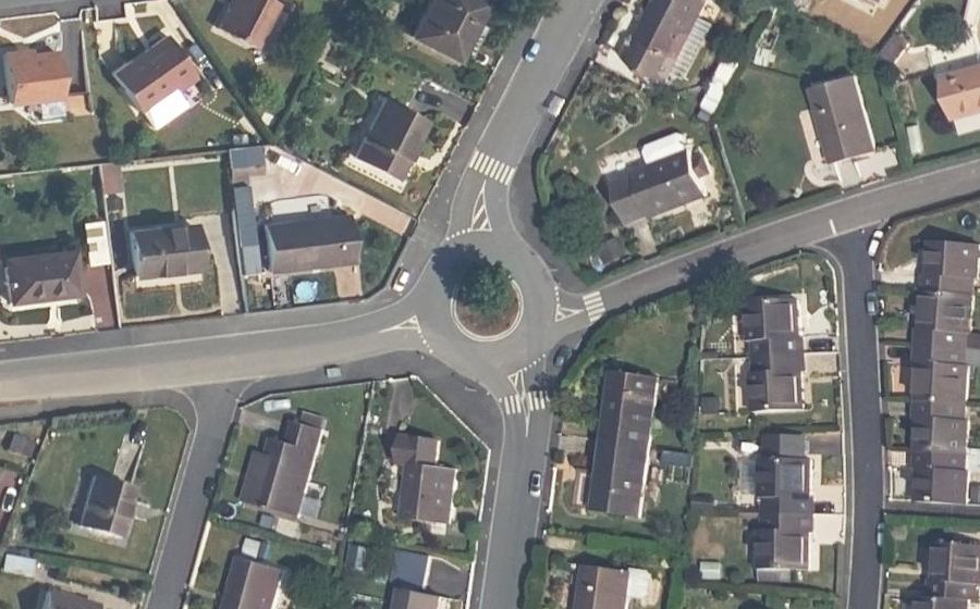 Vue aérienne du Rue du Mont du Saule