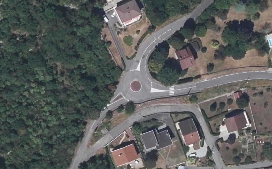 Vue aérienne du Rue du Colombier