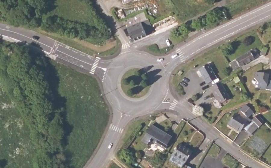 Vue aérienne du Rond-Point de la Croix Lormel