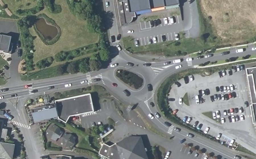 Vue aérienne du Rond-Point de la Prunelle