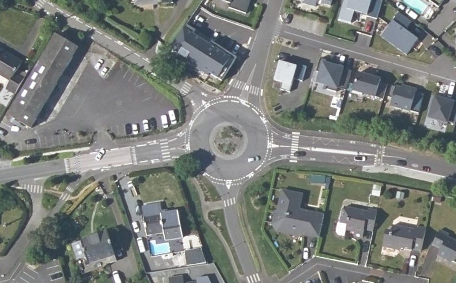 Vue aérienne du Rond-Pointde la Ville Tourault