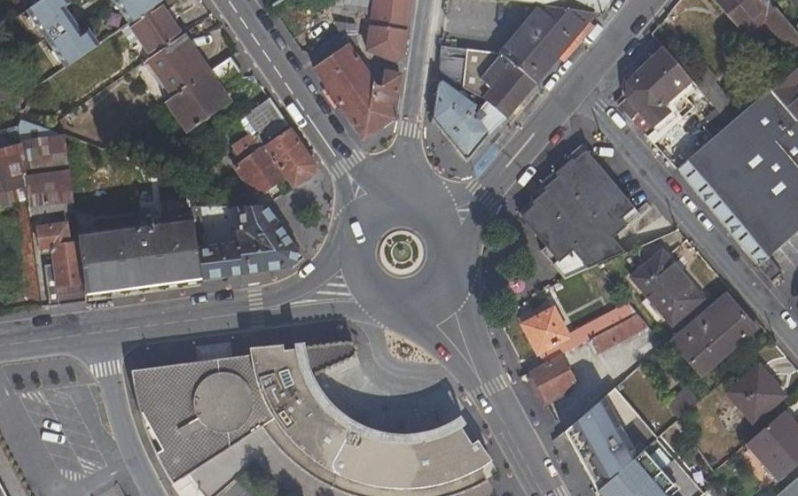 Vue aérienne du Place de la Charmeuse