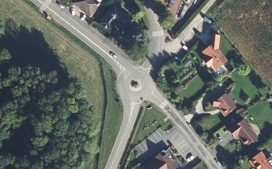 Vue aérienne du Carrefour de la Croix