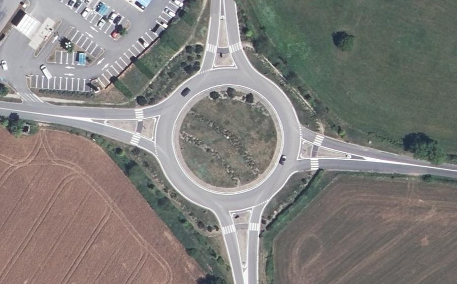 Vue aérienne du Giratoire de La Cassagne