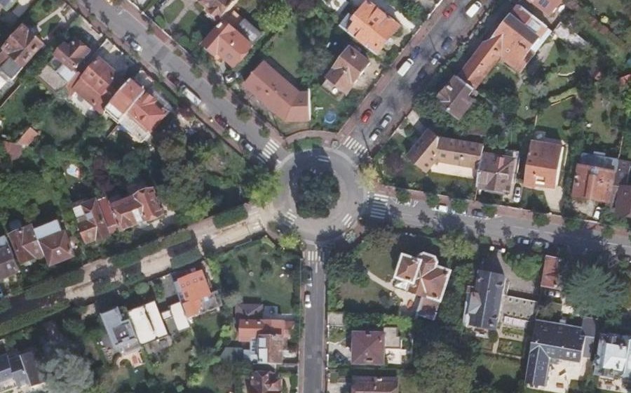 Vue aérienne de la Place Jeanne d'Arc