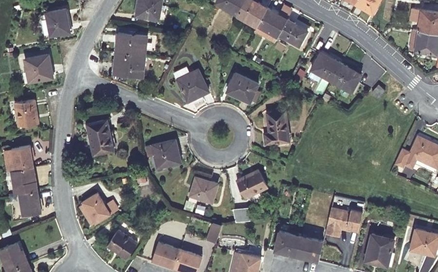 Vue aérienne du Rond-Point Frédéric Chopin