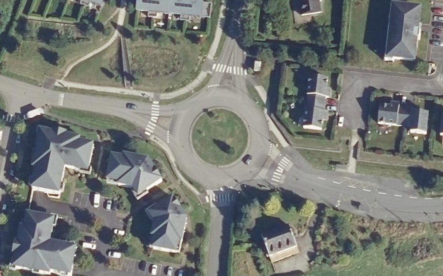 Vue aérienne du Rond-Point de Meilh ar Stank Vihan