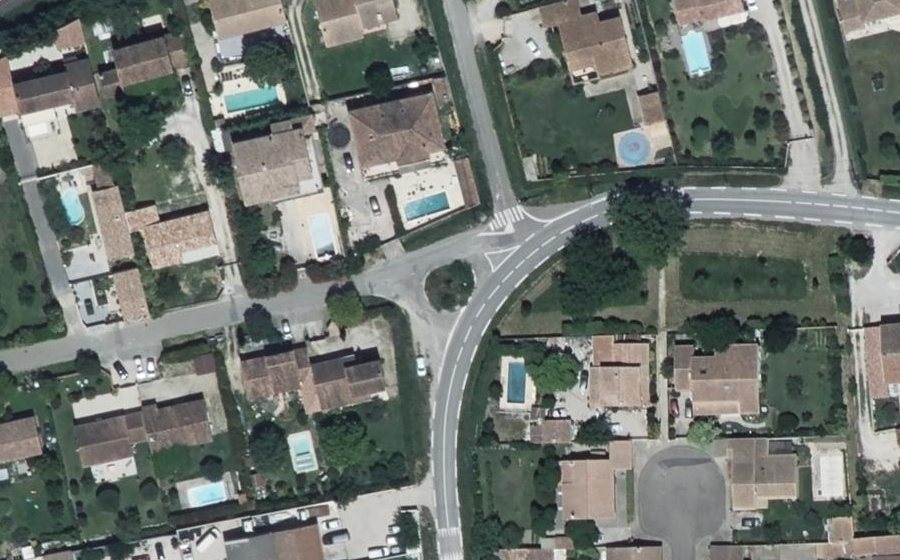 Vue aérienne du Chemin des Exquerts