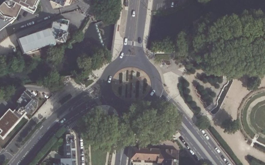 Vue aérienne du Carrefour de Verdun