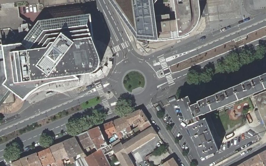 Vue aérienne du Cours du Maréchal Juin