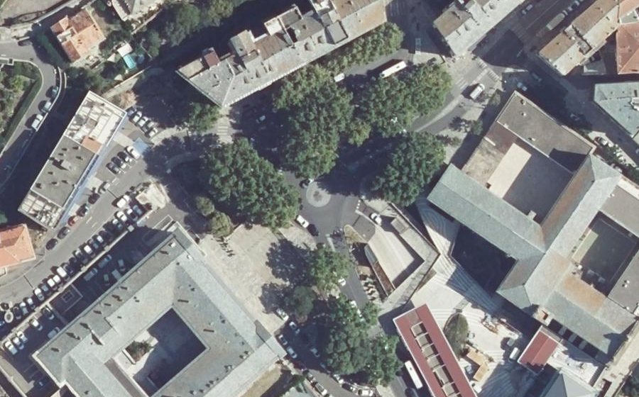 Vue aérienne du Rond-Point Moro de Giafferi