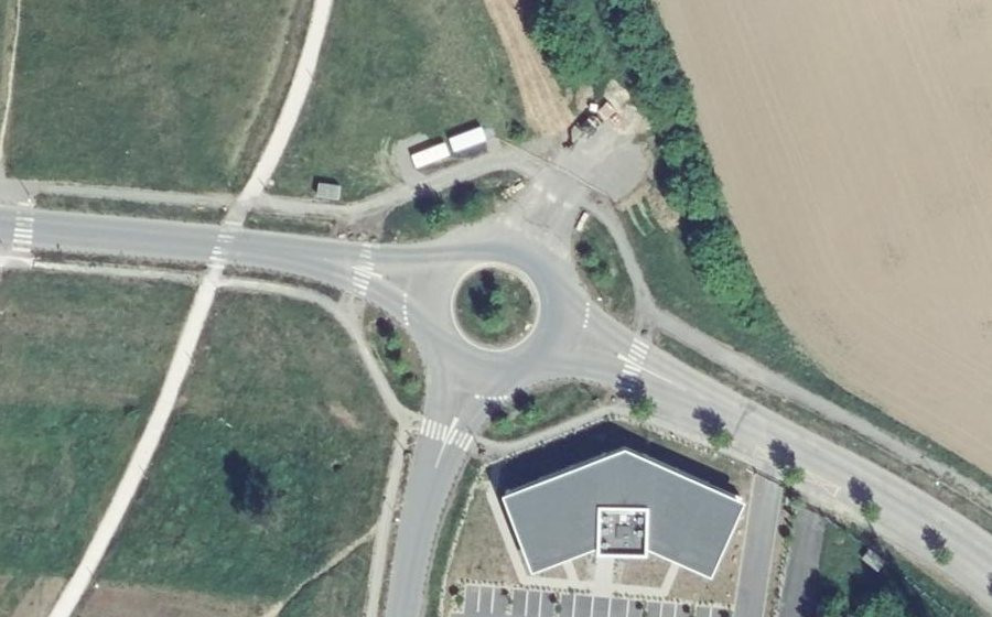 Vue aérienne du Rond-point Ambroise Paré