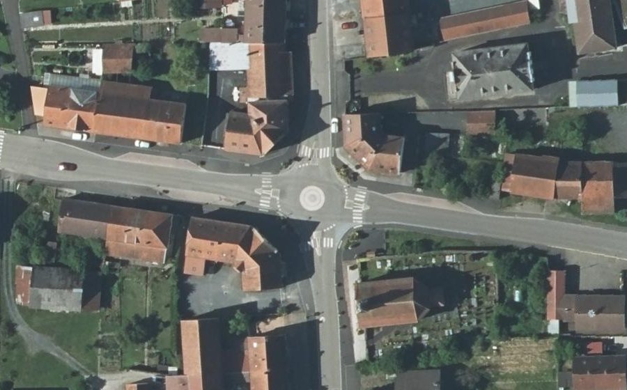 Vue aérienne du Rue des Alliés