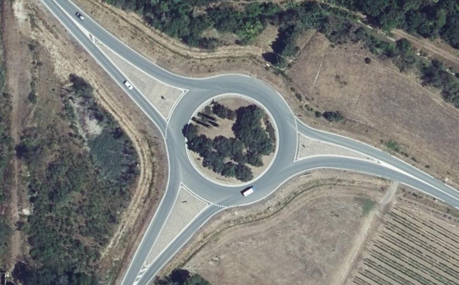 Vue aérienne du Giratoire de Sérame