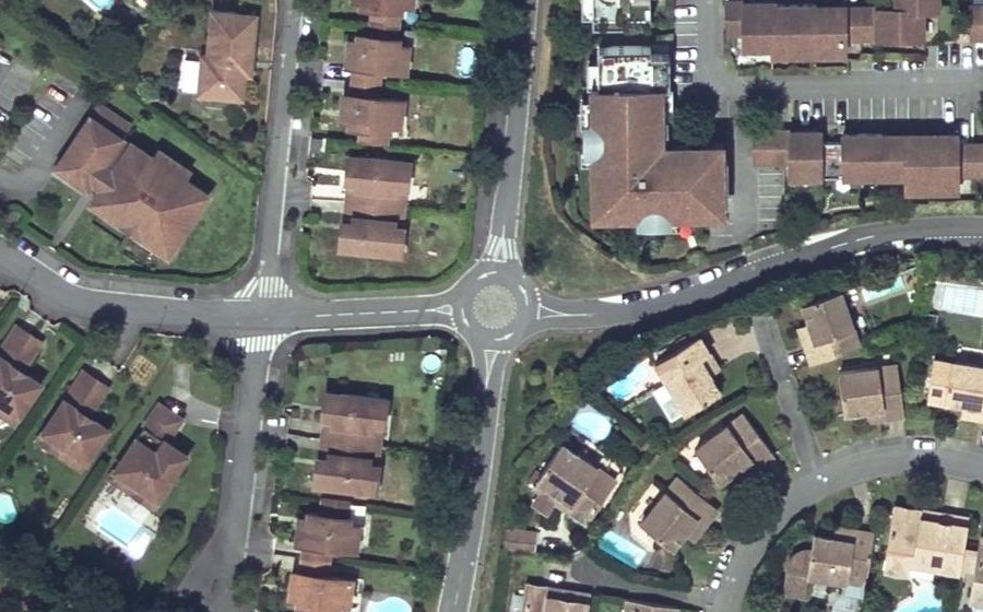 Vue aérienne du Chemin d'Auzeville
