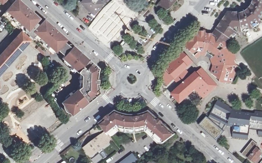Vue aérienne du Place des Roseaux