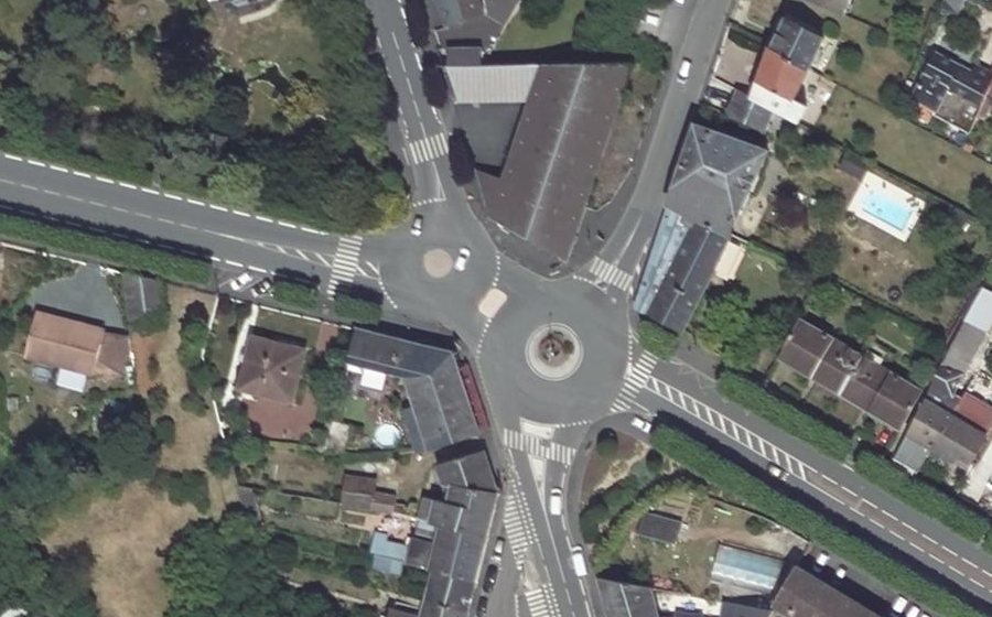Vue aérienne du Rond-Point François Gerbaud