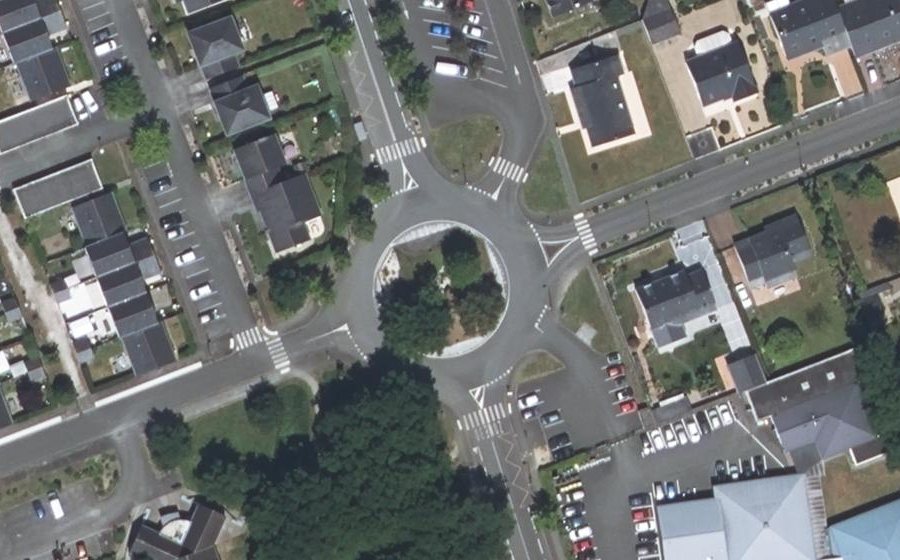 Vue aérienne du Rond-Point de la Françaiserie