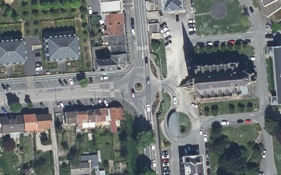 Vue aérienne du Place Alcide Benoît