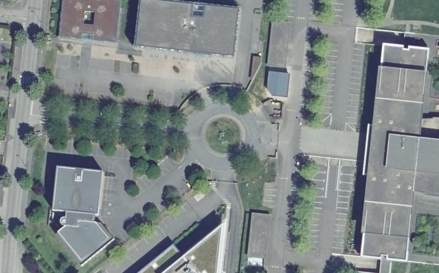 Vue aérienne du Carrefour des Exportateurs Lorrains