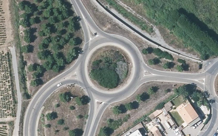 Vue aérienne du Rond-Point du Barnier