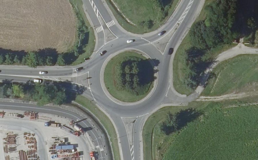Vue aérienne du Rond-Point Louis Gabriel Mathieu dit Boisdoux