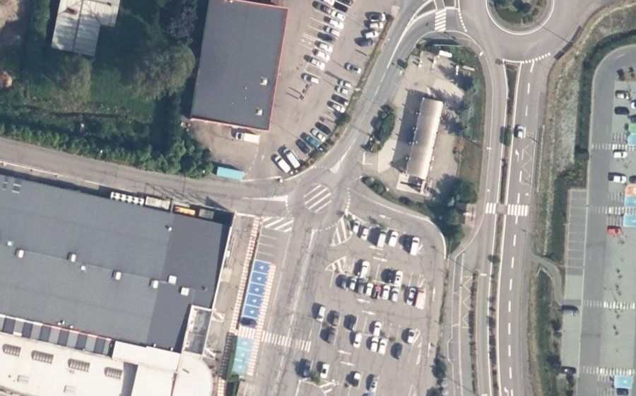Vue aérienne du Boulevard de la Pallud