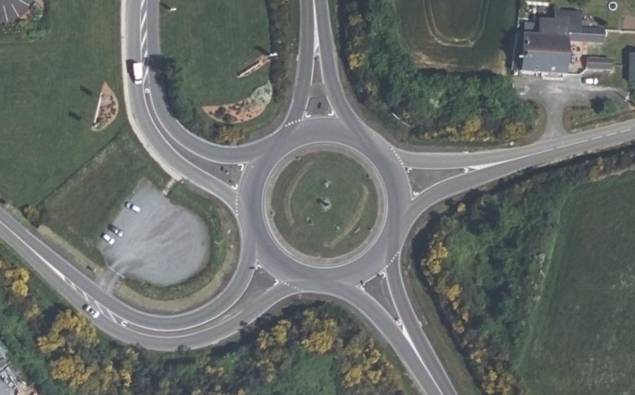 Vue aérienne du Rond-Point de l'Europe