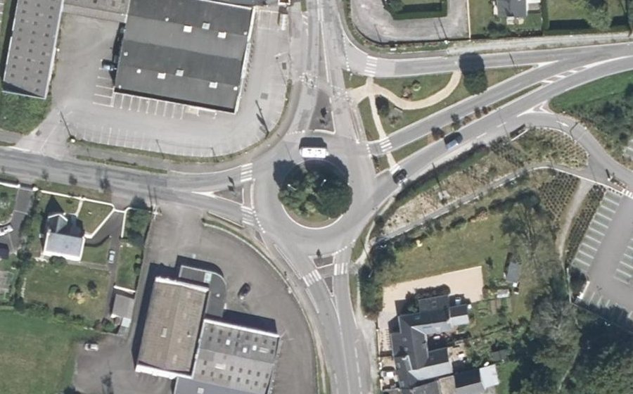 Vue aérienne du Giratoire de Pont Digo