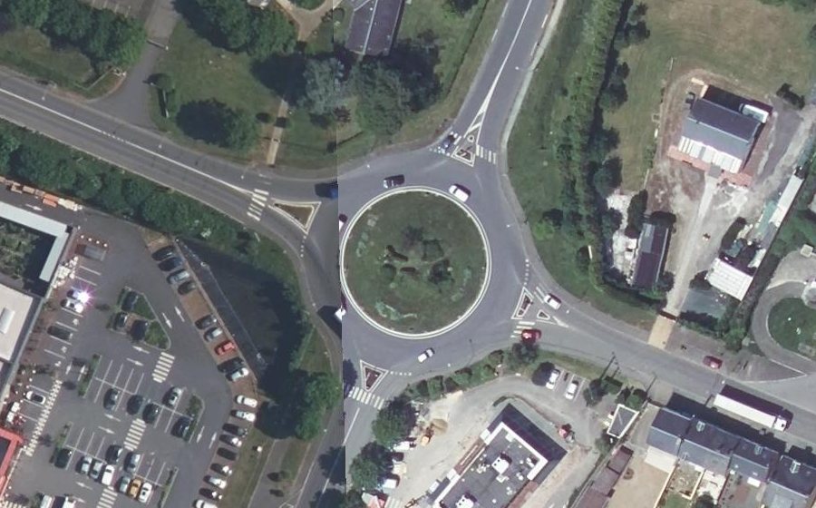 Vue aérienne du Rond-point anonyme n°19025844