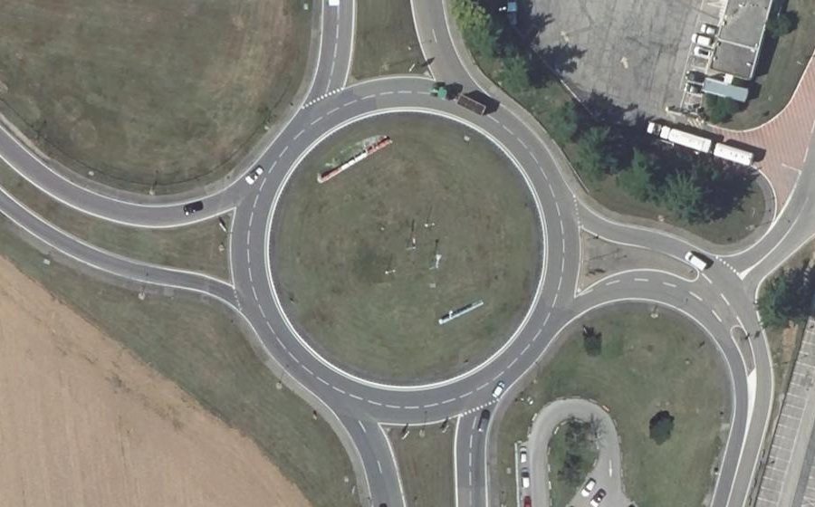 Vue aérienne du Rond-Point de l'Europe