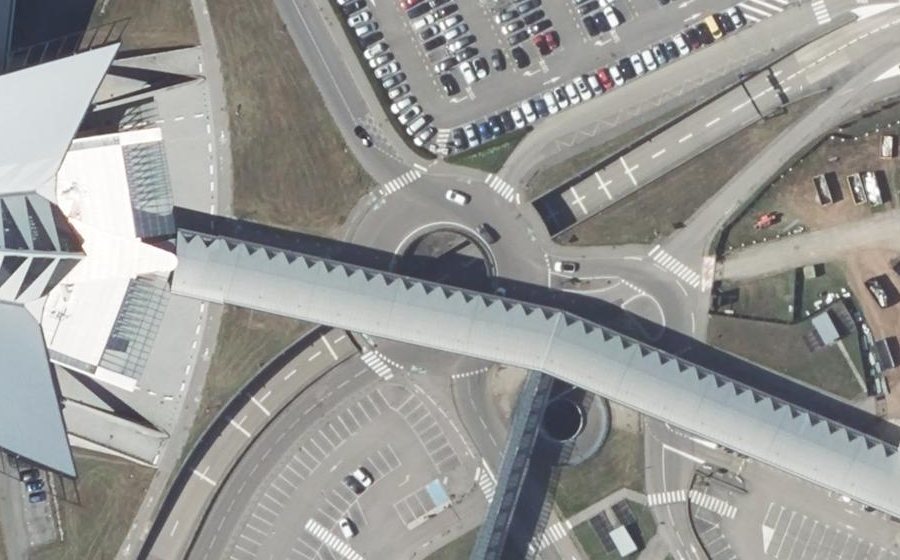 Vue aérienne du Rond-Point de l'Asie