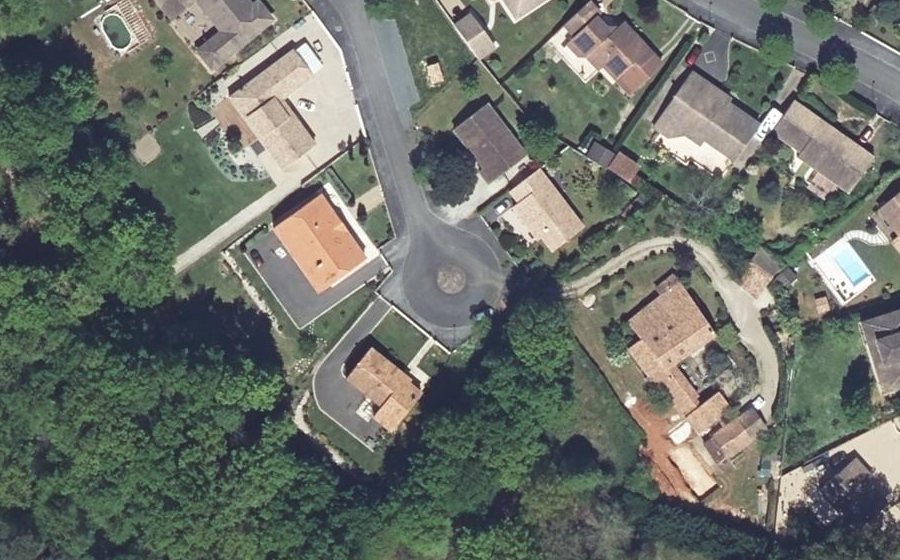 Vue aérienne du Rue Victor Schoelcher