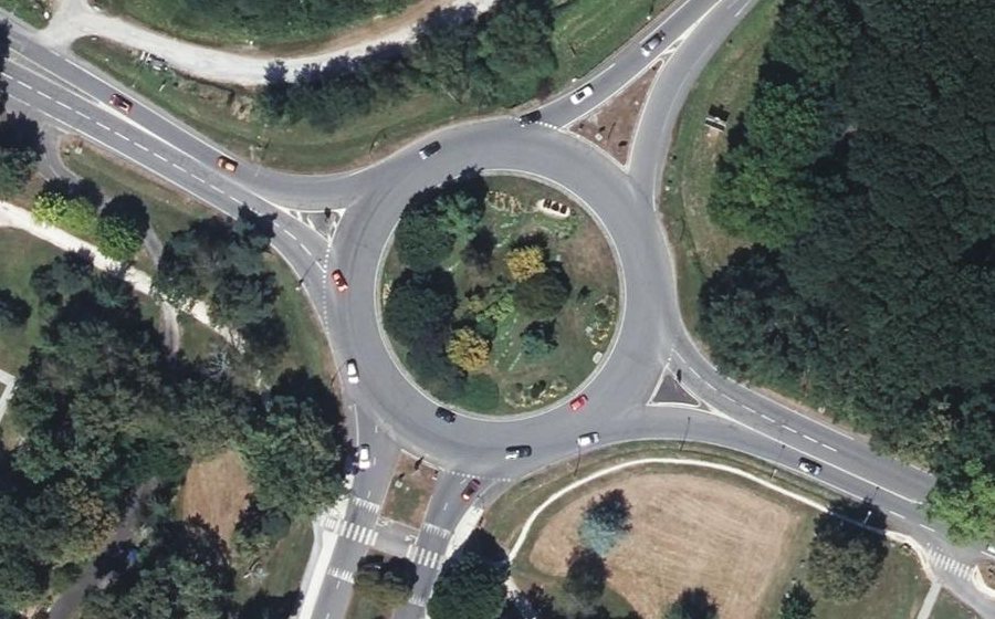 Vue aérienne du Rond-Point François Mitterrand