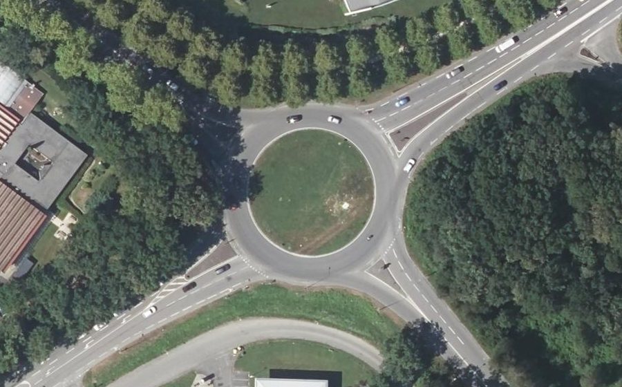 Vue aérienne du Rond-Point Gabriel Delaunay
