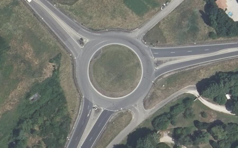 Vue aérienne du Rond-Point des Pellerets