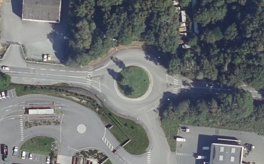Vue aérienne du Route de Rosporden