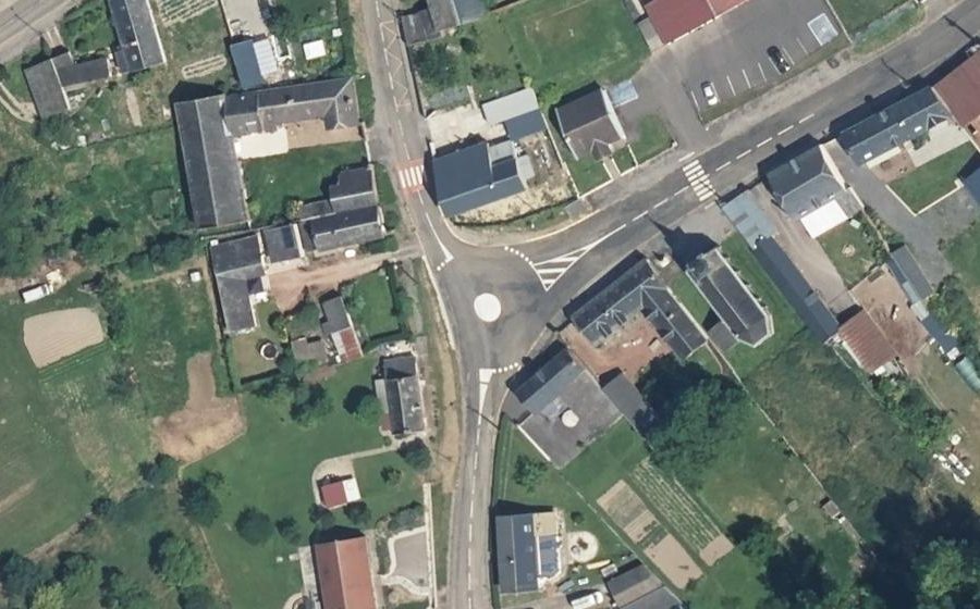 Vue aérienne du Rue de l'Écluse