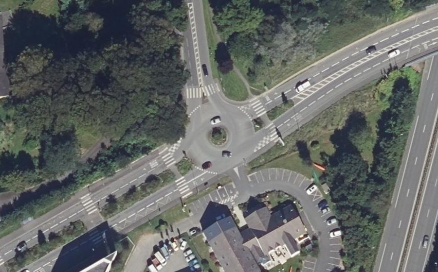 Vue aérienne du Rond-Point de l'Espagne