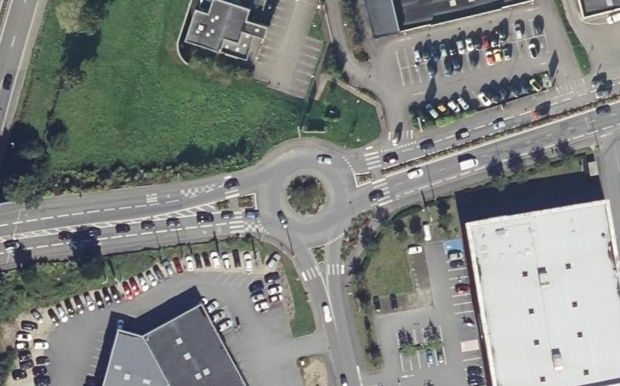 Vue aérienne du Rond-Point de la Grèce