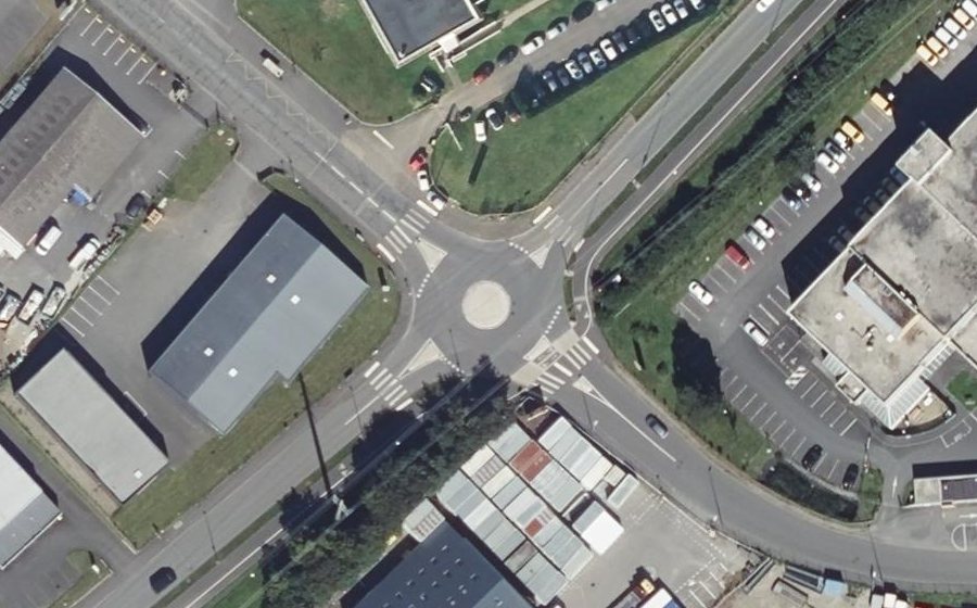 Vue aérienne du Rond-Point Gabriel Lipmann