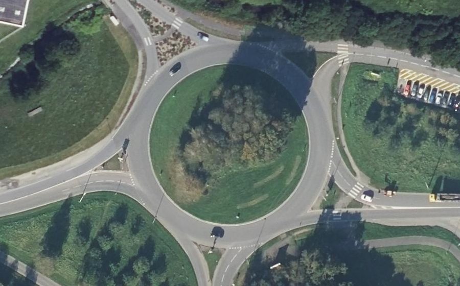 Vue aérienne du Rond-Point Charles de Gaulle