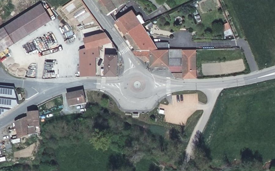 Vue aérienne du Rond-Point du Genevet
