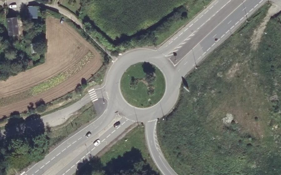 Vue aérienne du Rond-Point de Pen ar Reun