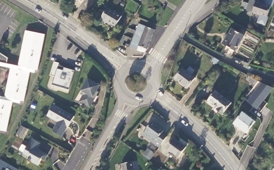 Vue aérienne du Rond-Point de Kerafur