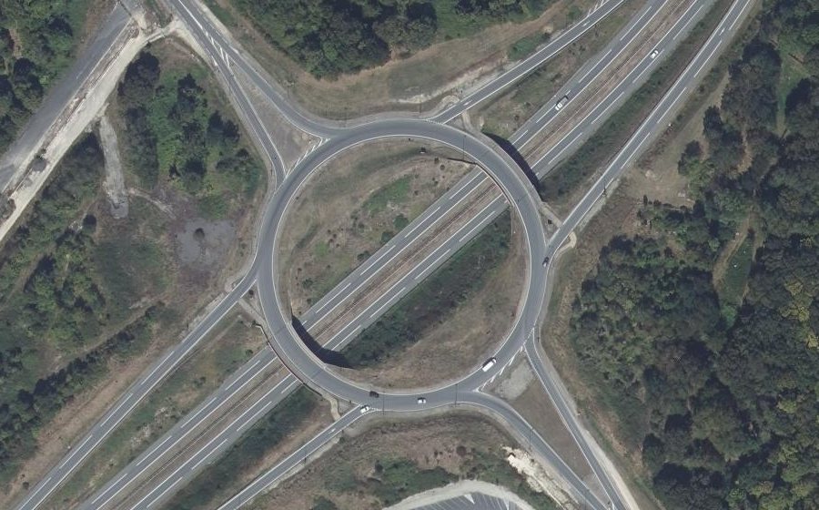 Vue aérienne du Porte de Moulins