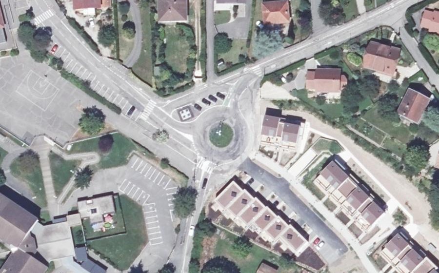 Vue aérienne de la Place Georges Brassens