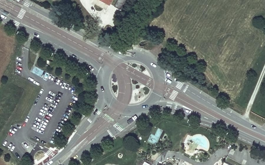 Vue aérienne du Rond-Point Ribaute