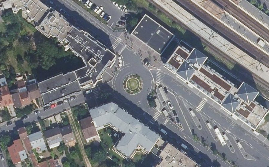Vue aérienne du Place André Malraux