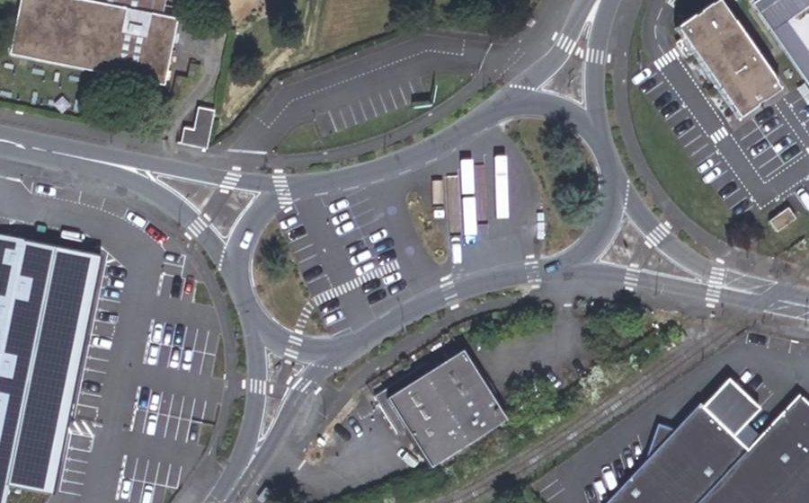 Vue aérienne du Carrefour Molière